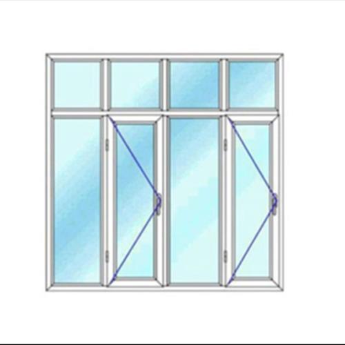 Three-leaf double-glazed window with two one-way openings Kobe Sanat Production Group