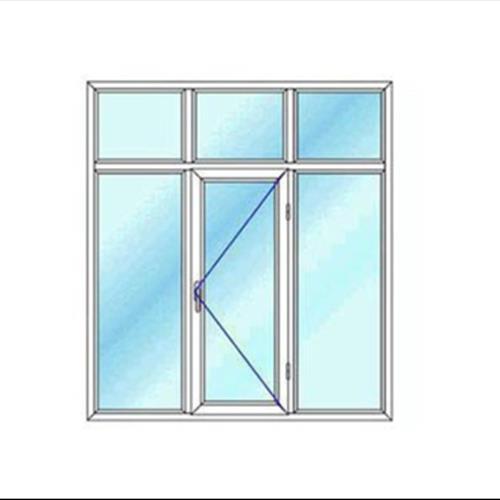 Upvc double glazed door with glass Kobe Sanat Production Group